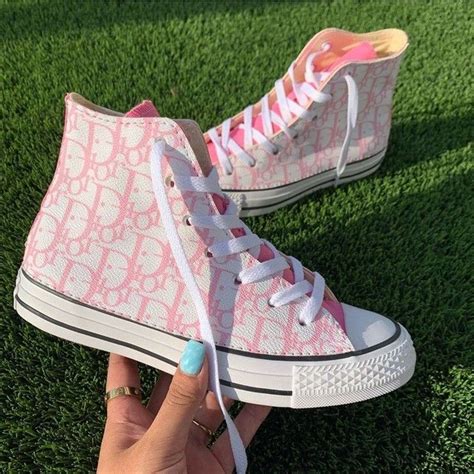 converse dior pink|christian Dior pink sneakers.